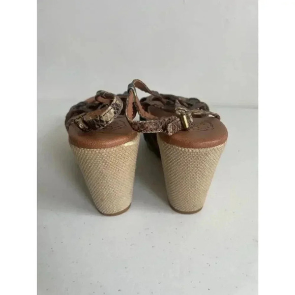 Women's Lucky Brand Brown and Turquoise Wedges Size 8 - Picture 3 of 11